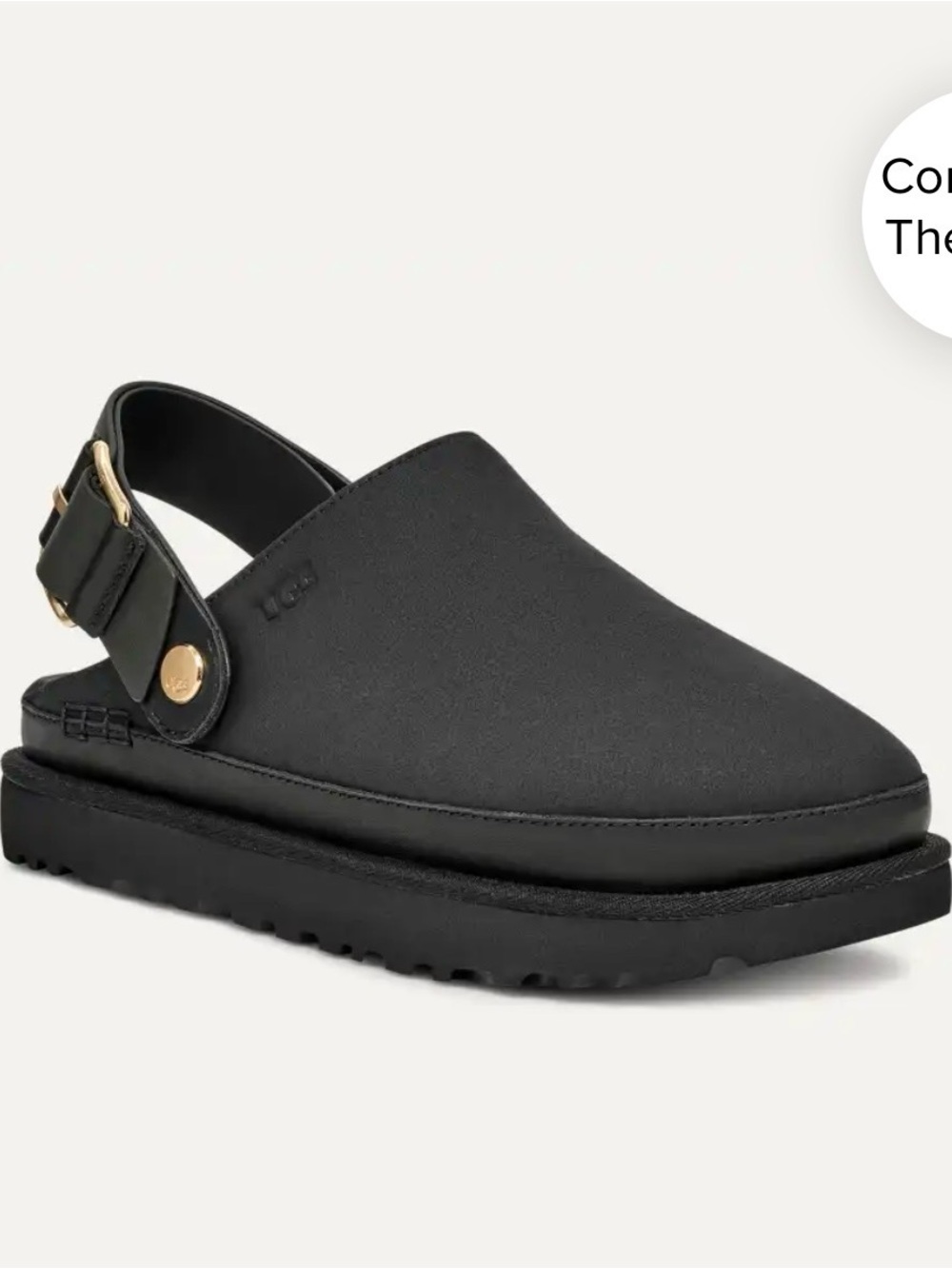 UGG Women's Black Backstrap Clog Mules - Picture 8 of 11